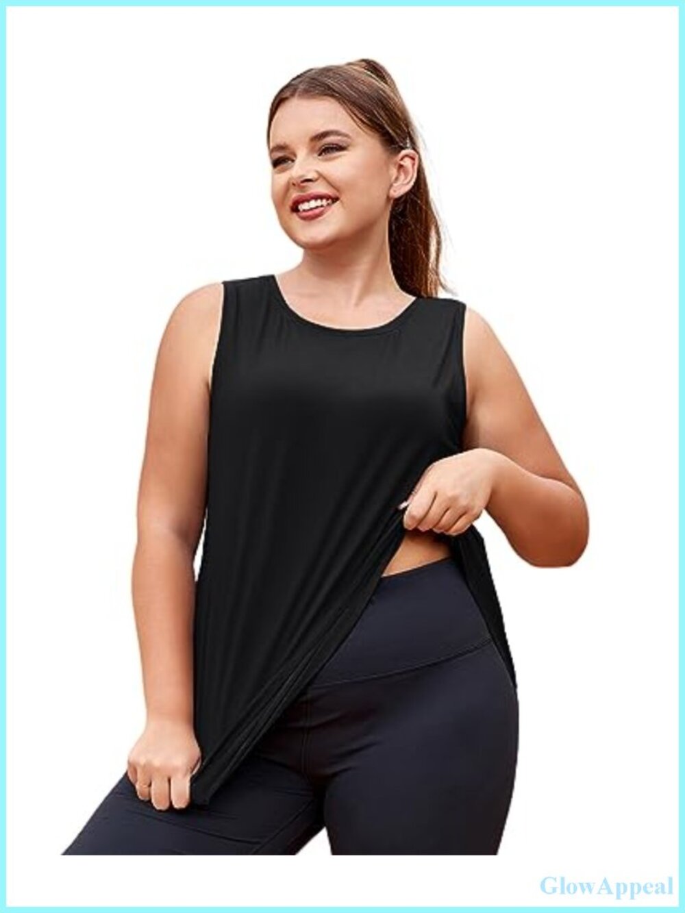 Plus Size Womens Workout Tank Tops Sleeveless Summer Loose Fit Flowy Yoga